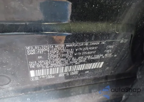 2022 Toyota Rav4 Xle из США, поврежденный, VIN 2T3W1RFVXNW206217